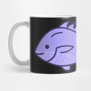 kawaii cute cartoon violet fish Mug